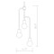 Z-Lite Neutra 3 Light Chandelier, Matte Black + Polished Nickel & Clear 621-3MB-PN - alternate 8